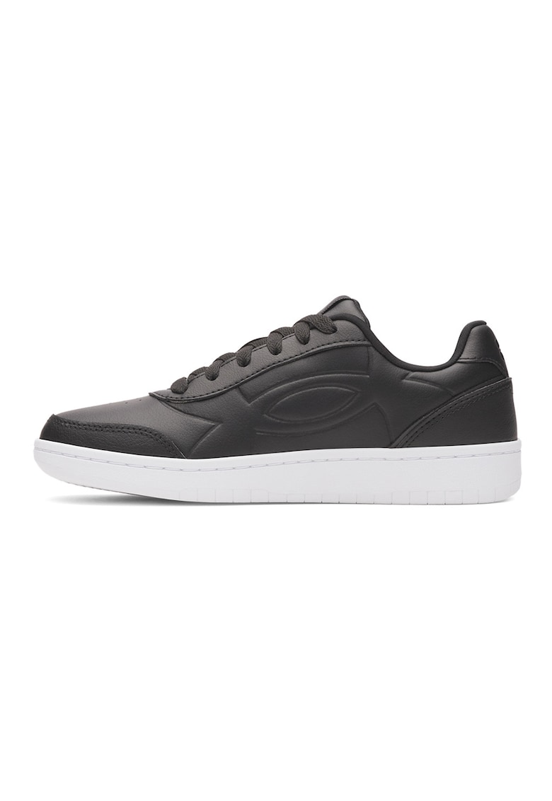 Pantofi sport Tempo din piele si piele ecologica - Negru carbon
