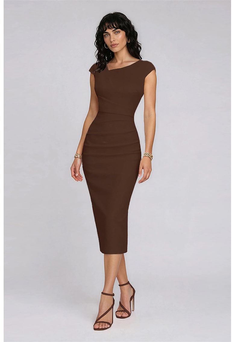 Rochie midi cu croiala cambrata