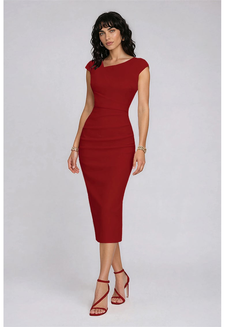 Rochie midi cu croiala cambrata