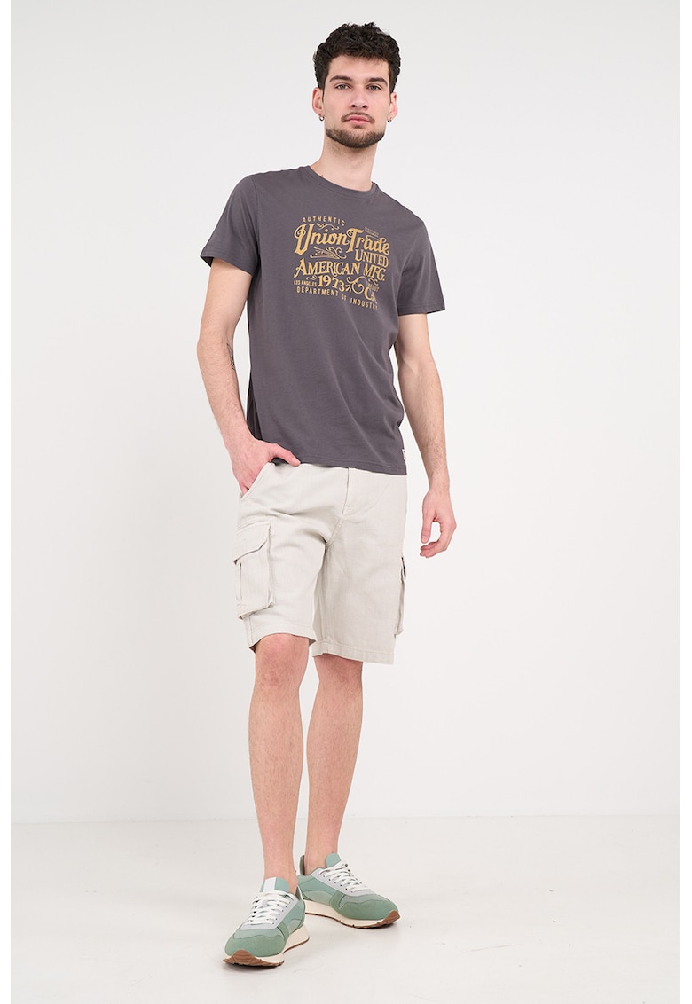 Pantaloni scurti cargo - Alb murdar