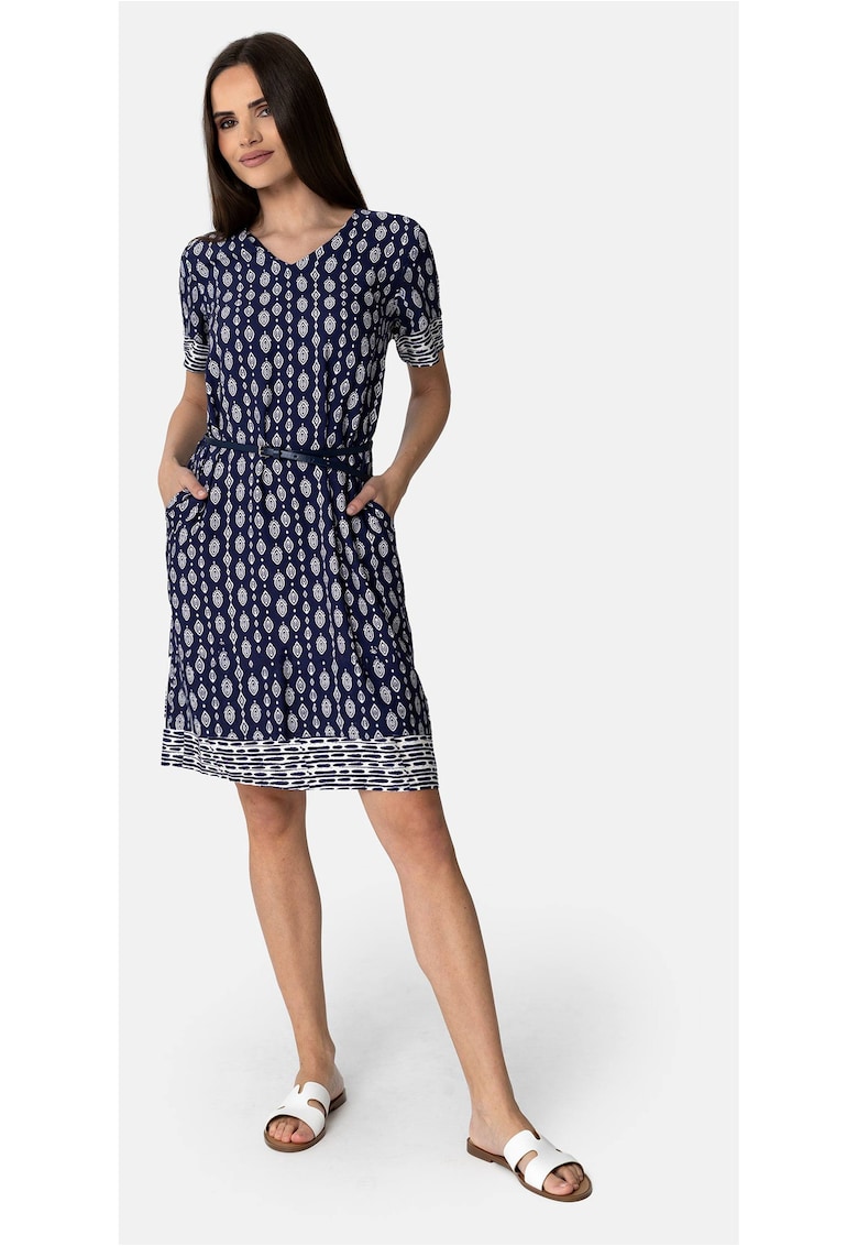 Rochie midi - Albastru marin