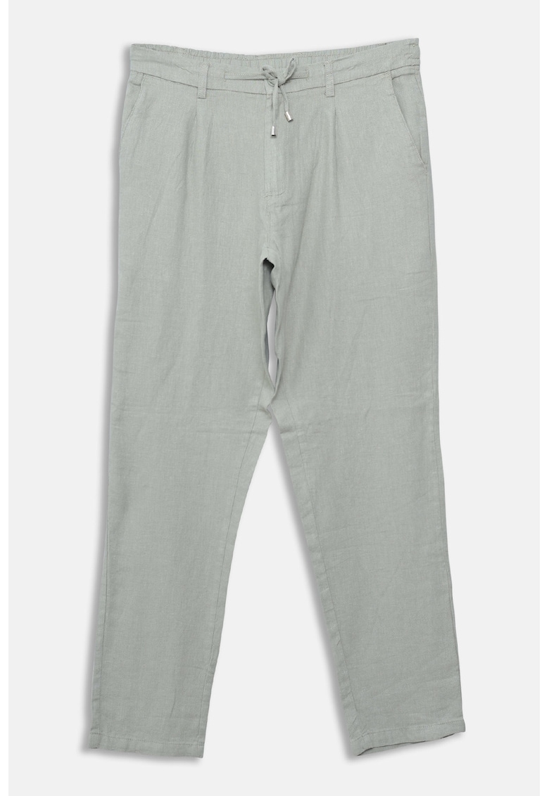 Pantaloni de in cu snur - Verde pal