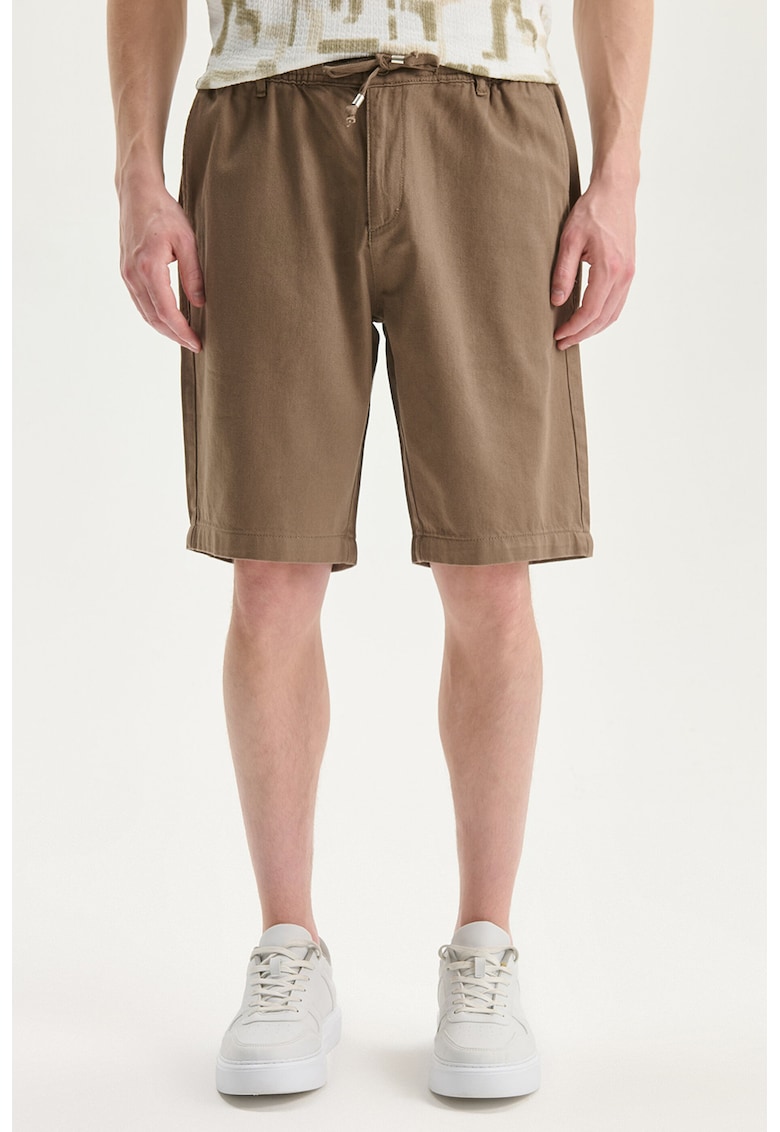 Pantaloni scurti chino cu snur - Maro