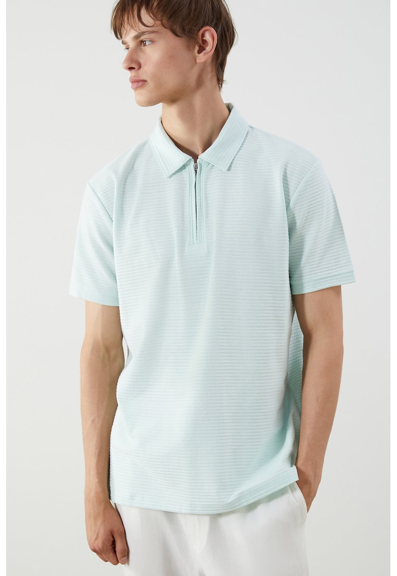 Tricou polo regular fit - Verde menta