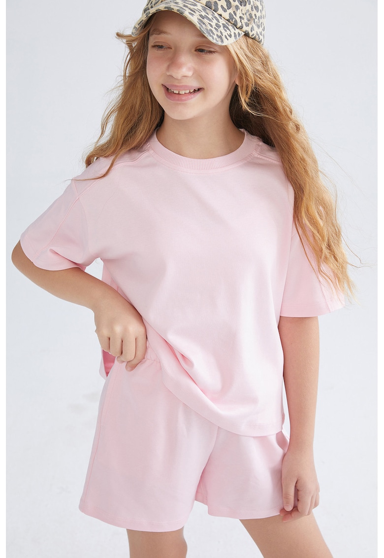 Set de tricou si pantaloni scurti - Roz