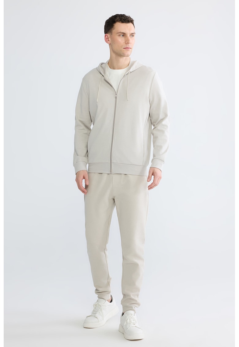 Pantaloni de trening cu snur de ajustare in talie - Bej deschis