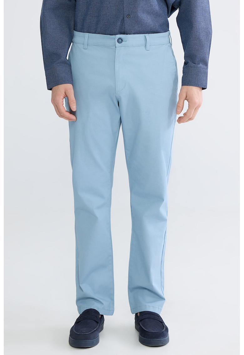 Pantaloni chino din amestec de bumbac - Albastru deschis
