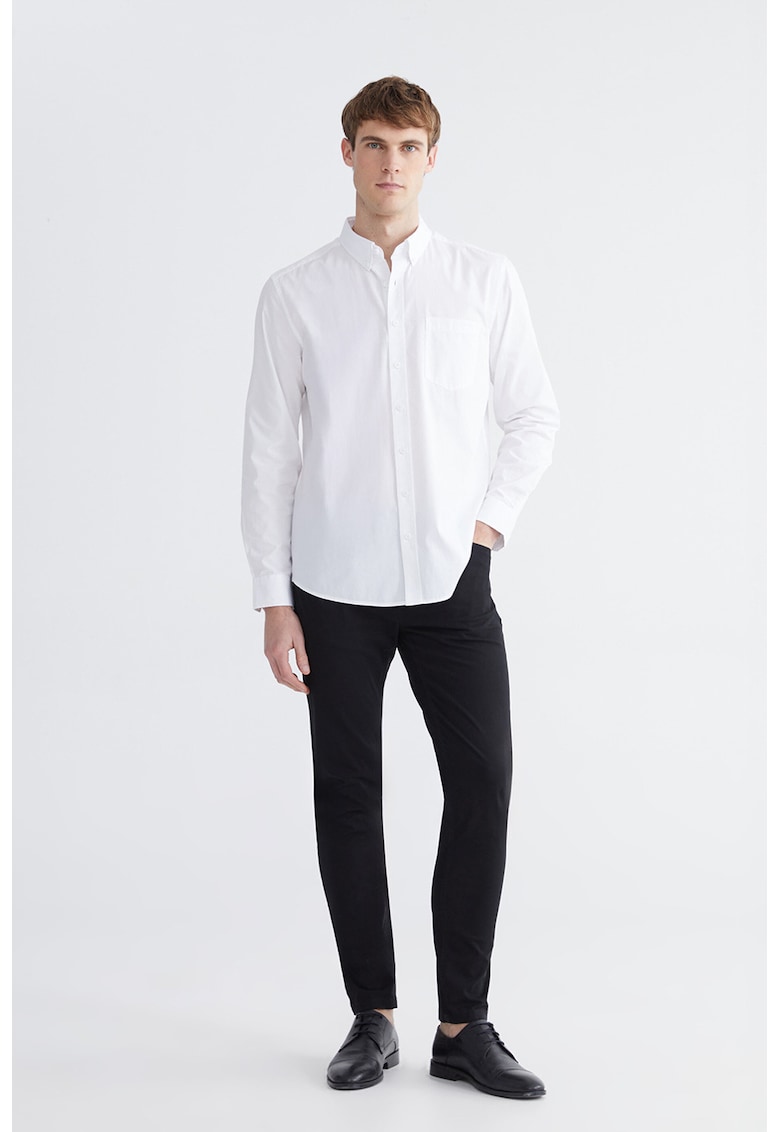 Pantaloni uni slim fit - Negru
