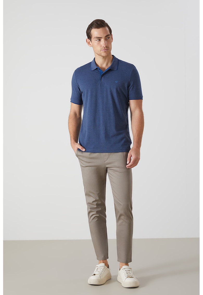 Tricou polo slim fit - Bleumarin
