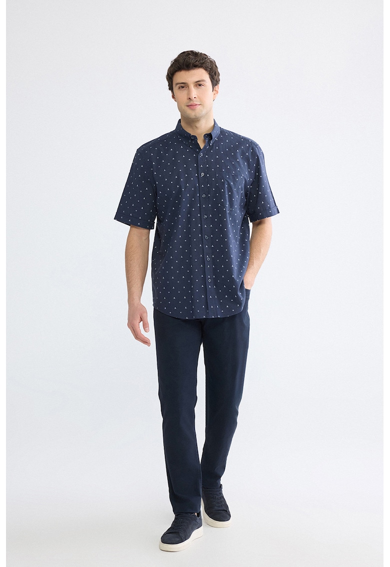 Camasa Oxford de bumbac - Albastru indigo