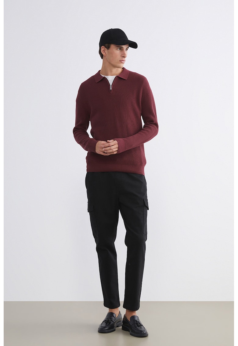 Pantaloni cargo cu snur - Negru