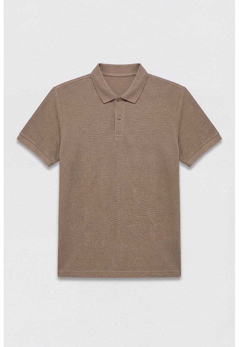 Tricou polo uni - Maro taupe
