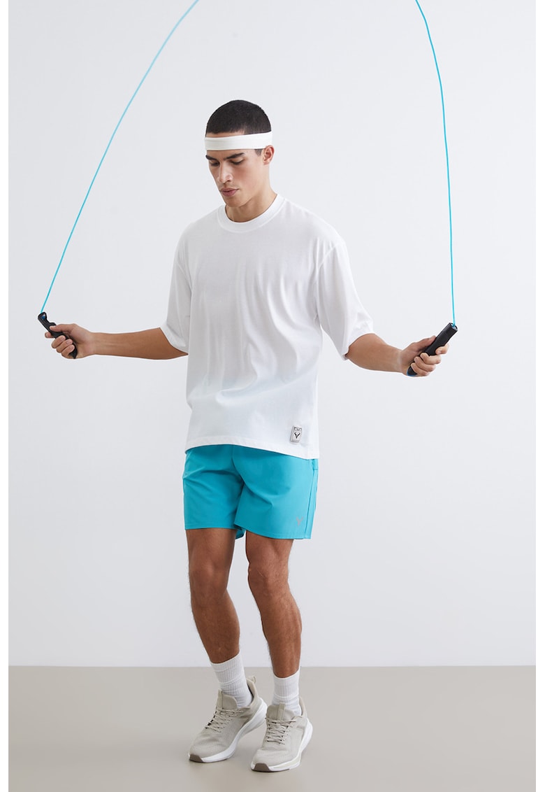 Pantaloni scurti de trening cu talie elastica - Turcoaz
