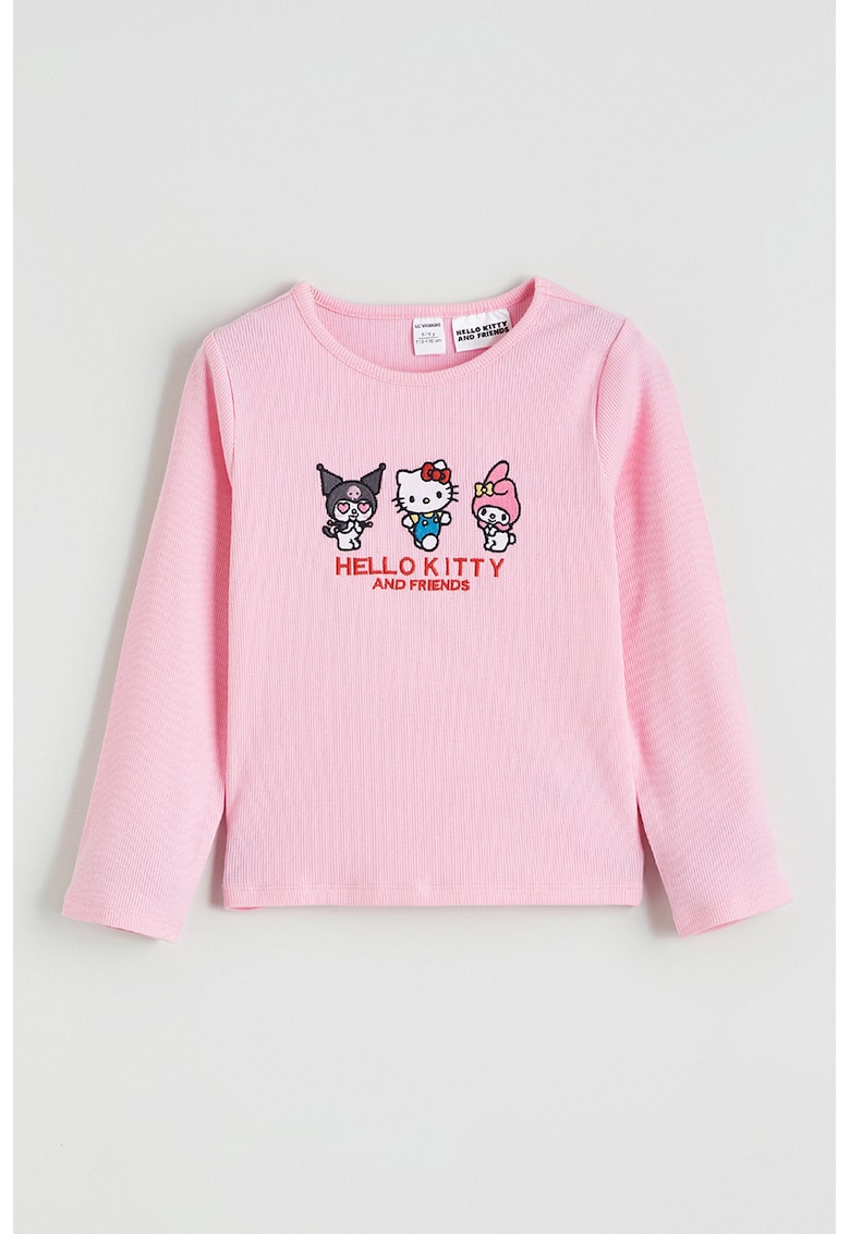 Bluza de trening cu model grafic - Roz