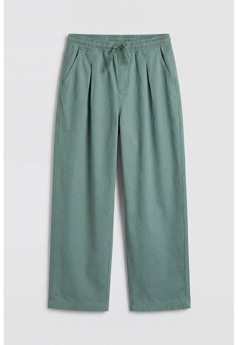Pantaloni relaxed fit de bumbac - Verde