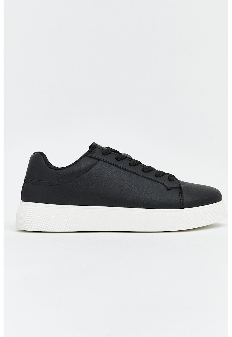Pantofi uni de piele ecologica - Negru