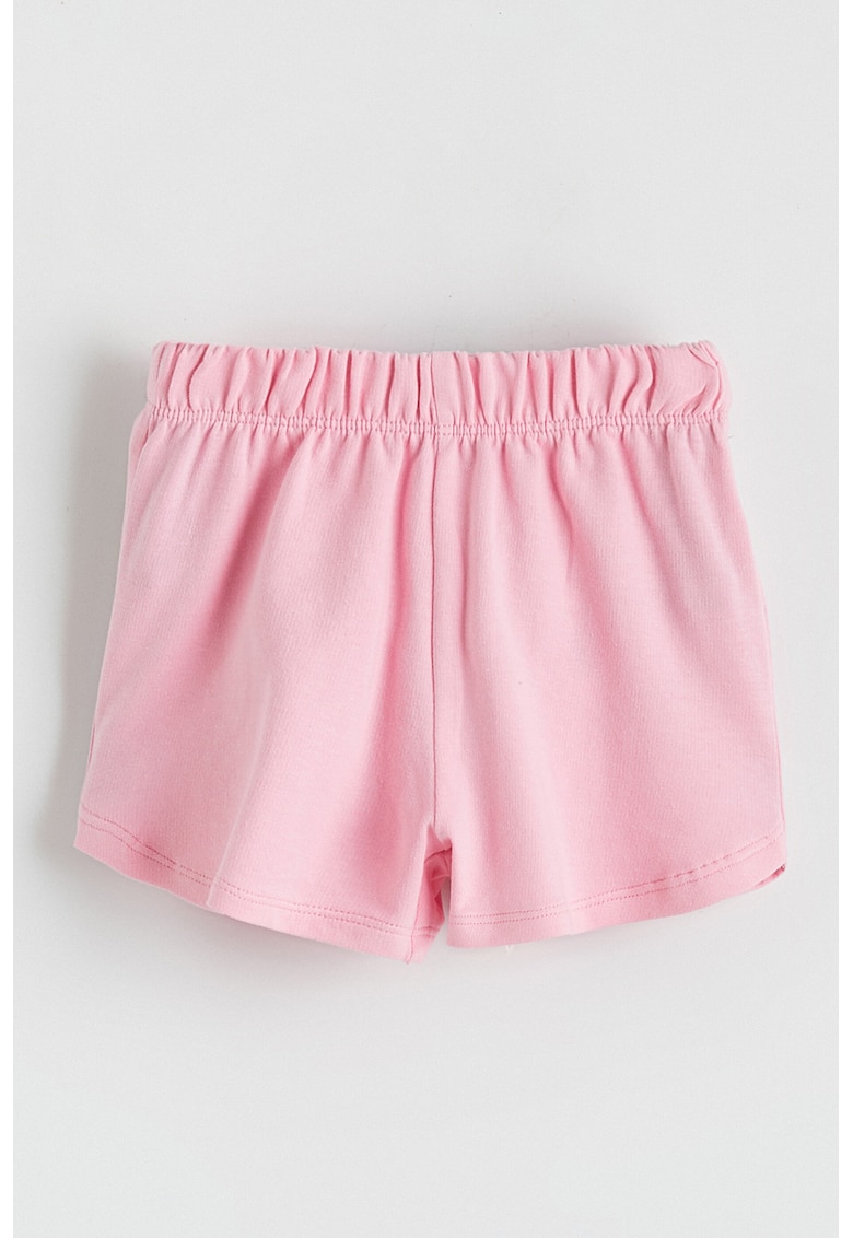 Pantaloni scurti uni de bumbac - Roz