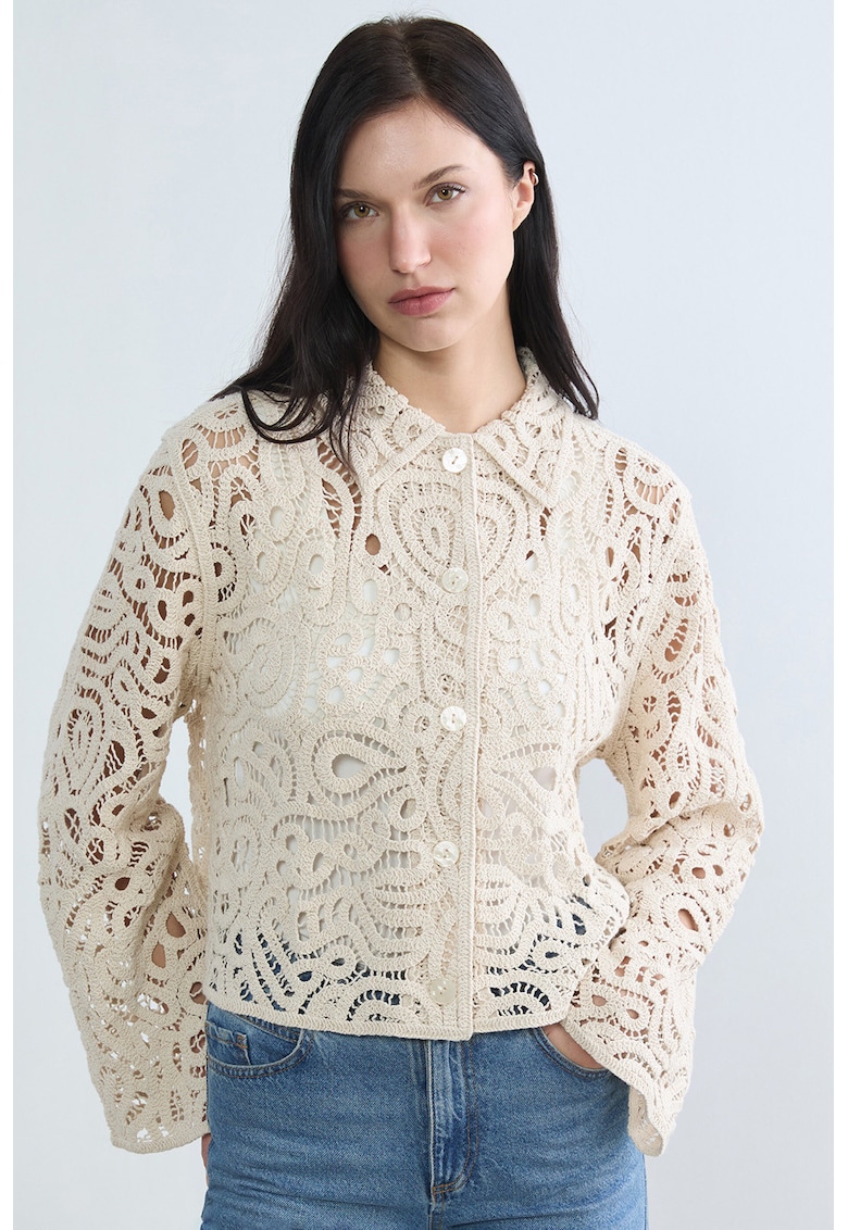 Camasa din macramé - Bej