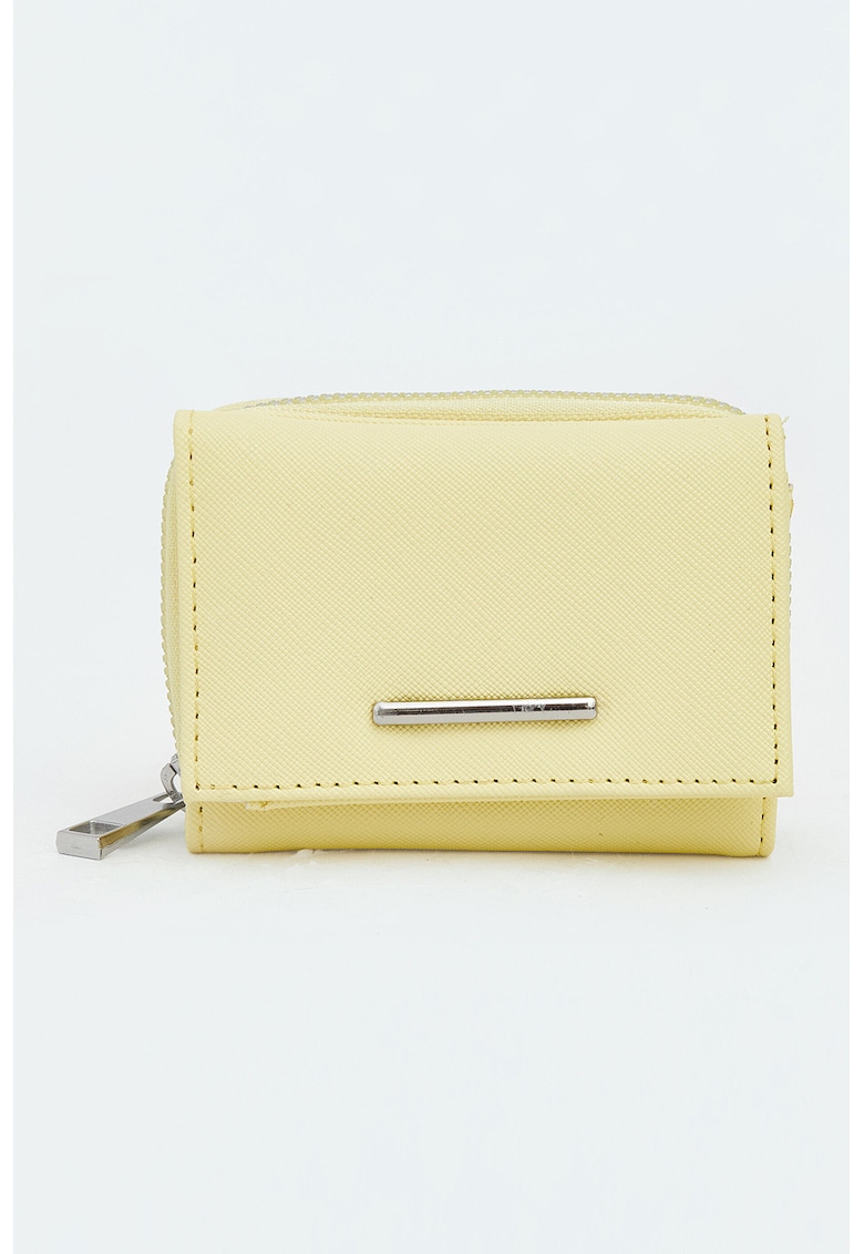 Portofel cu buzunare multiple - Galben pastel