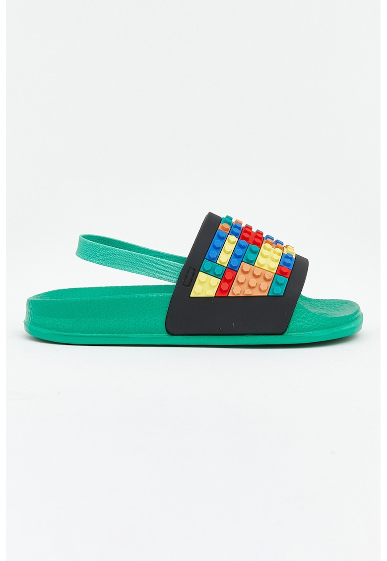 Papuci slingback cu lego - Multicolor
