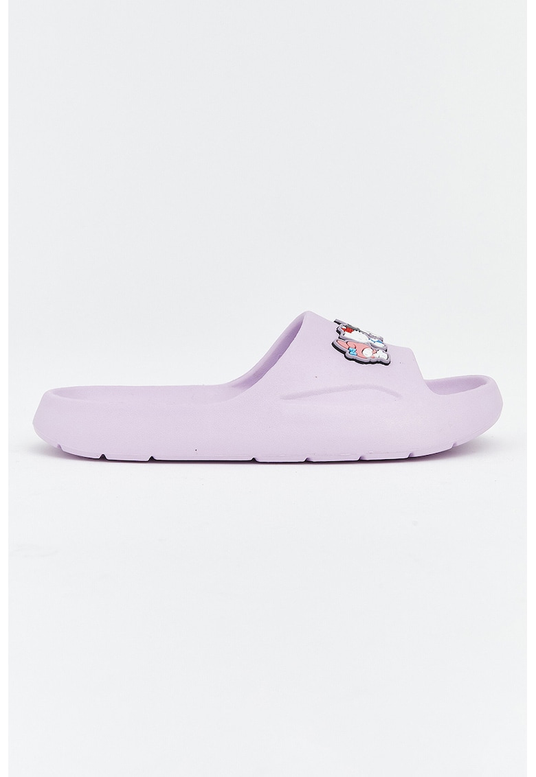 Papuci cu Hello Kitty - Alb/Lila