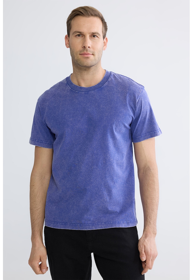 Tricou lejer de bumbac - Albastru