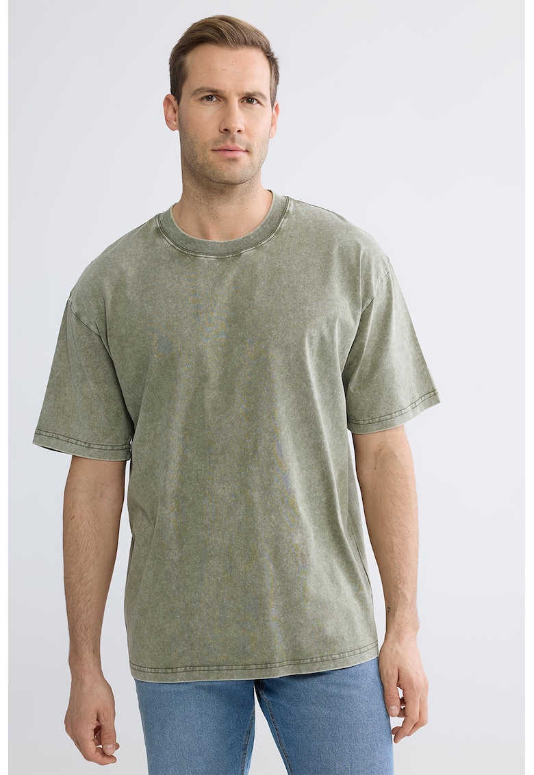 Tricou lejer de bumbac - Kaki