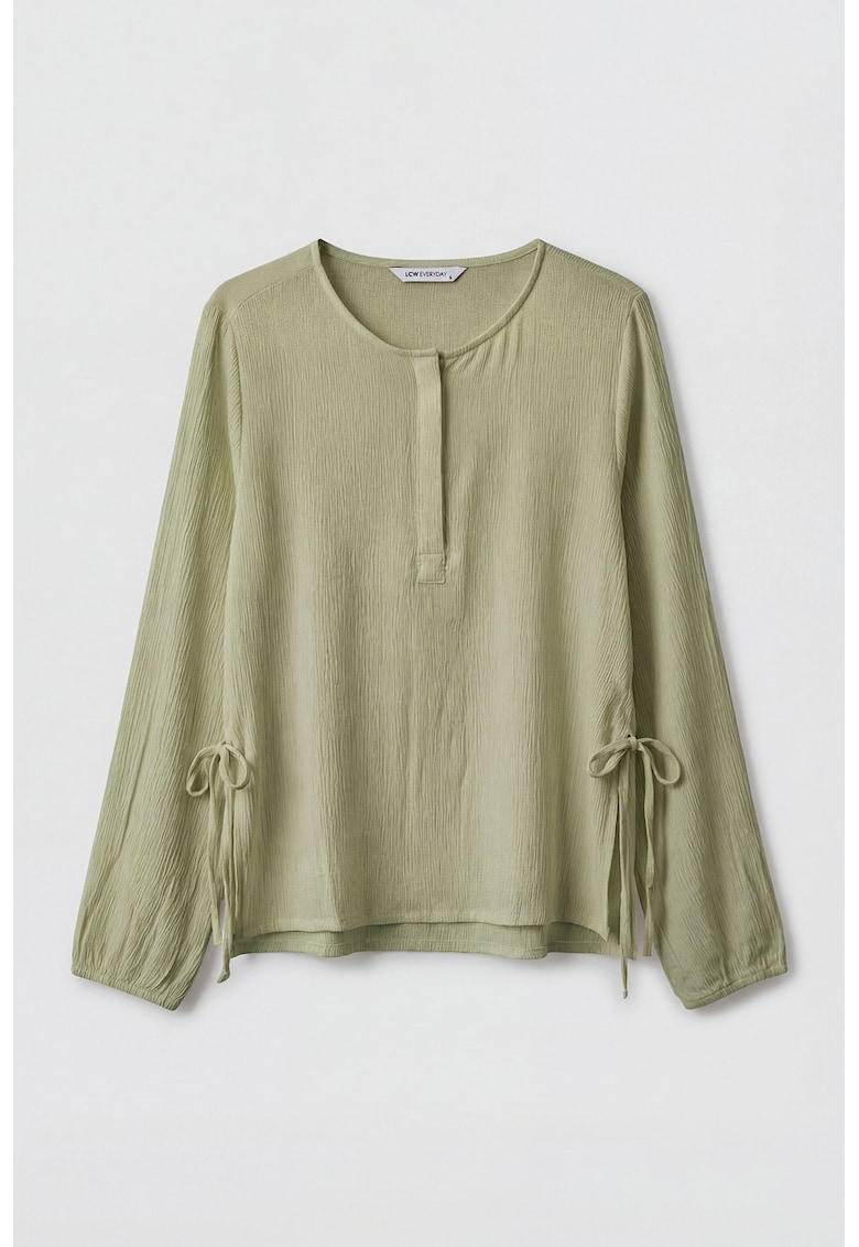 Bluza cu decolteu rotund - Verde deschis