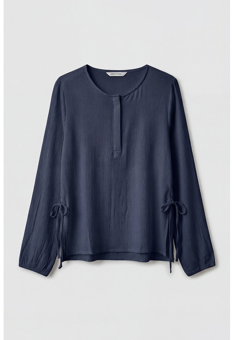Bluza cu decolteu rotund - Bleumarin