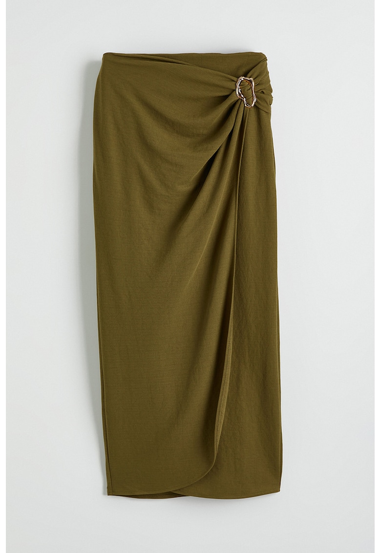 Fusta midi uni - Kaki