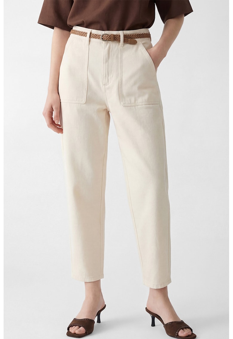 Blugi slim fit cu buzunare - Bej deschis