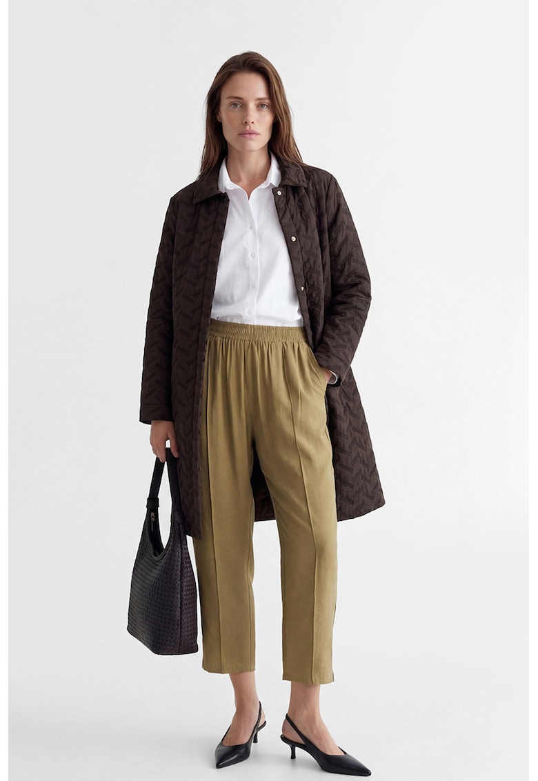 Pantaloni uni capri - Kaki