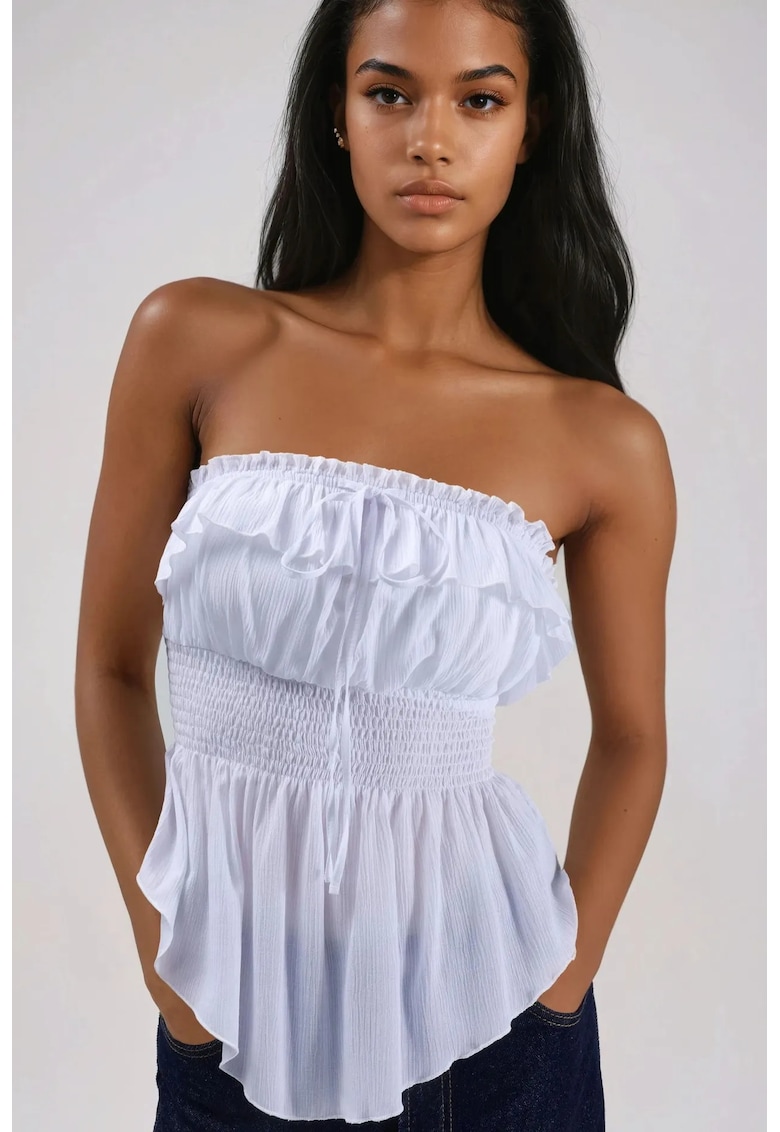Top dama - Alb - Textil -
