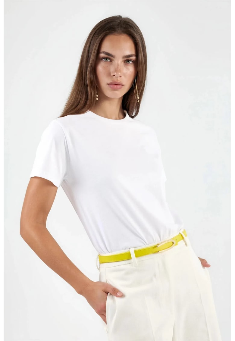 Tricou femei alb - bumbac