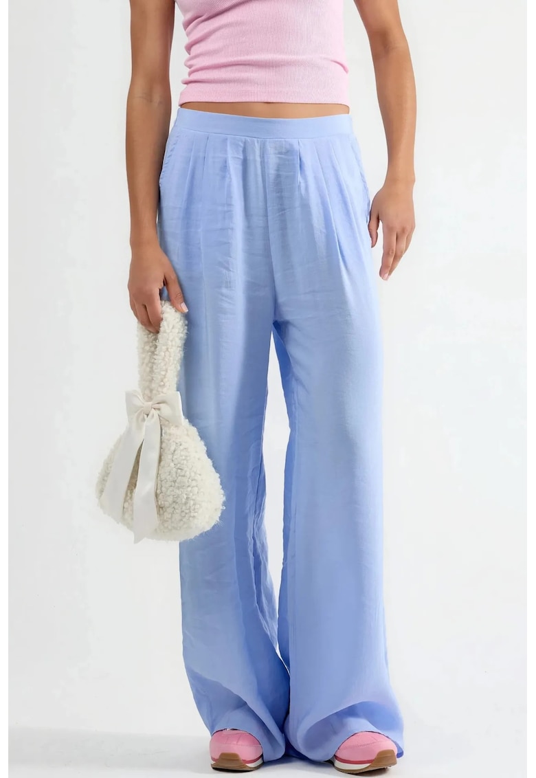 Pantaloni dama - Modal/Poliester - Albastru deschis