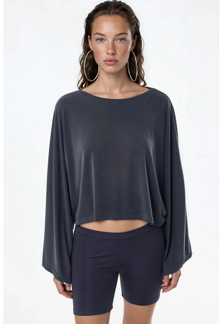 Bluza dama - Modal/Poliester - Gri inchis
