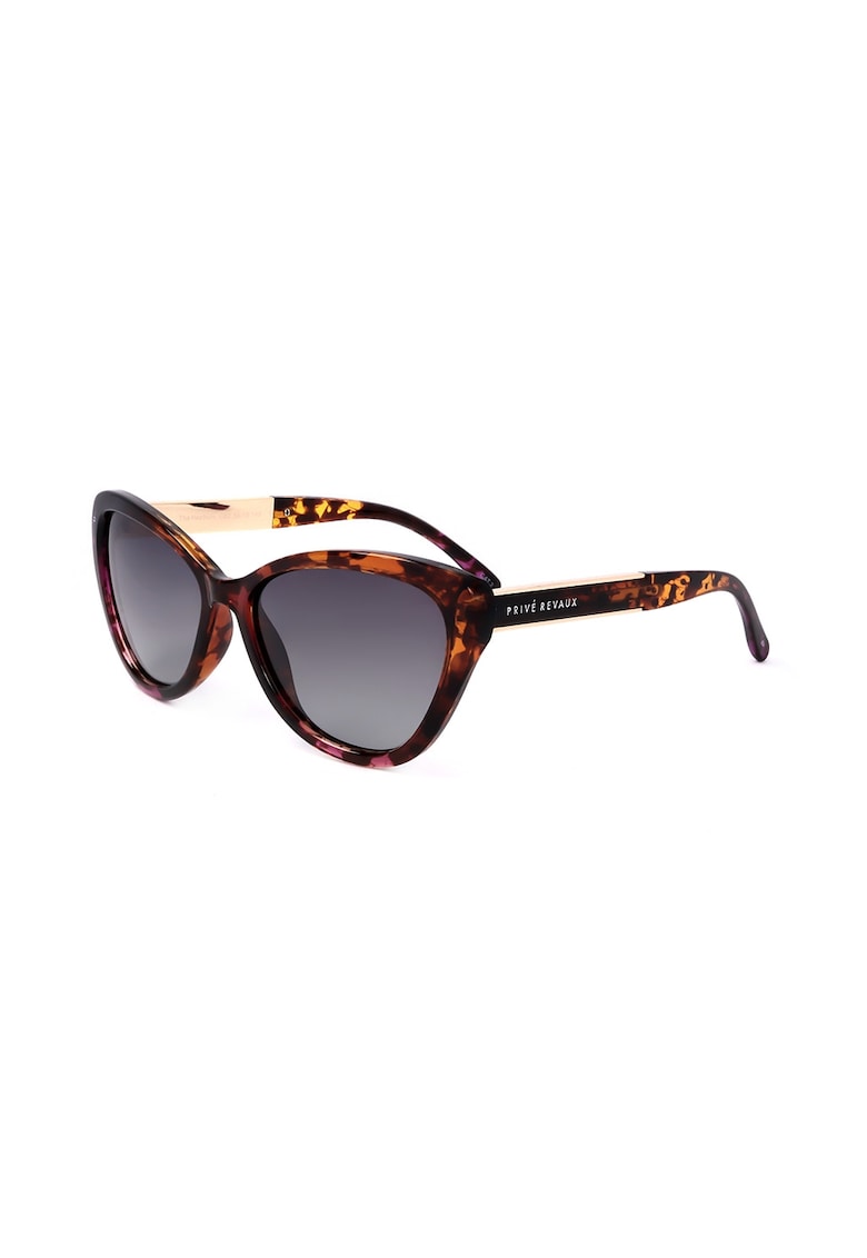 Ochelari de soare butterfly cu accente metalizate - Maro/Violet