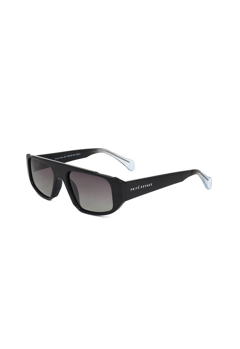 Ochelari de soare shield cu detaliu logo - Negru