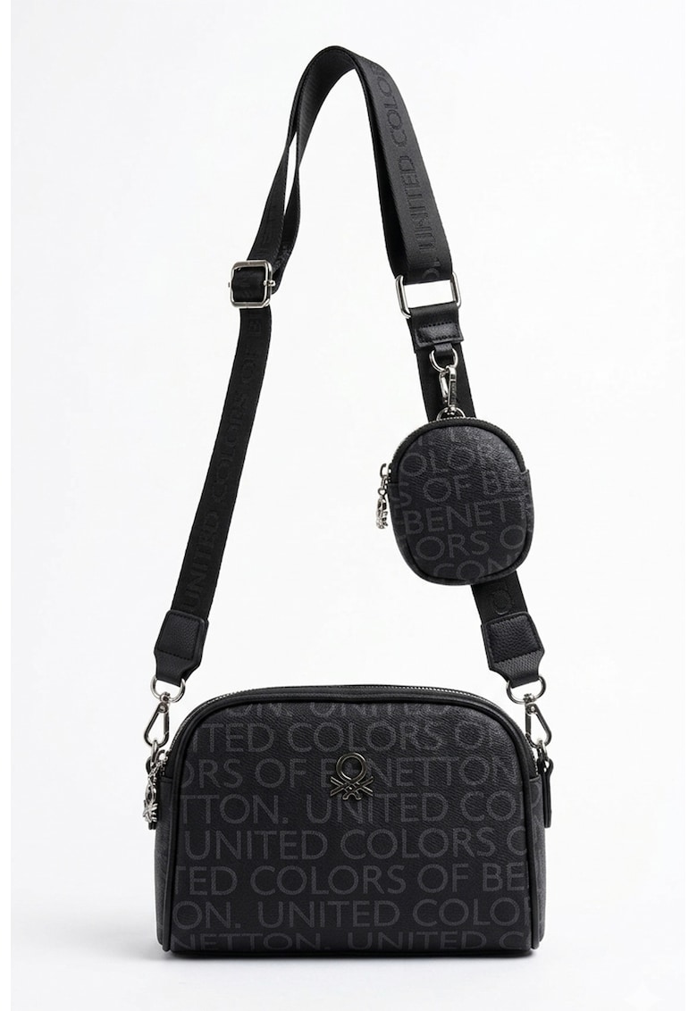 Geanta crossbody cu etui detasabil - Negru