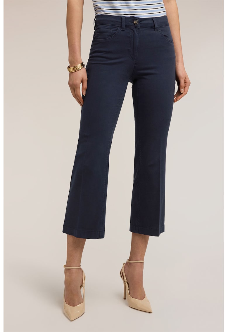 Blugi crop kick-flare - Albastru ultramarin