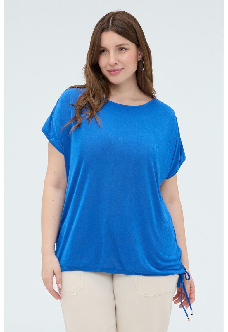 Tricou uni cu decolteu rotund - Albastru royal