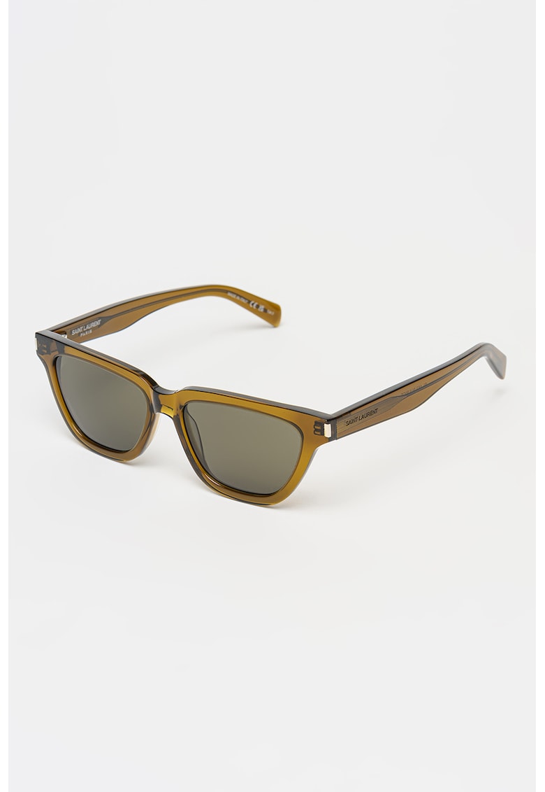 Ochelari de soare cat-eye cu lentile uni - Maro pamantiu