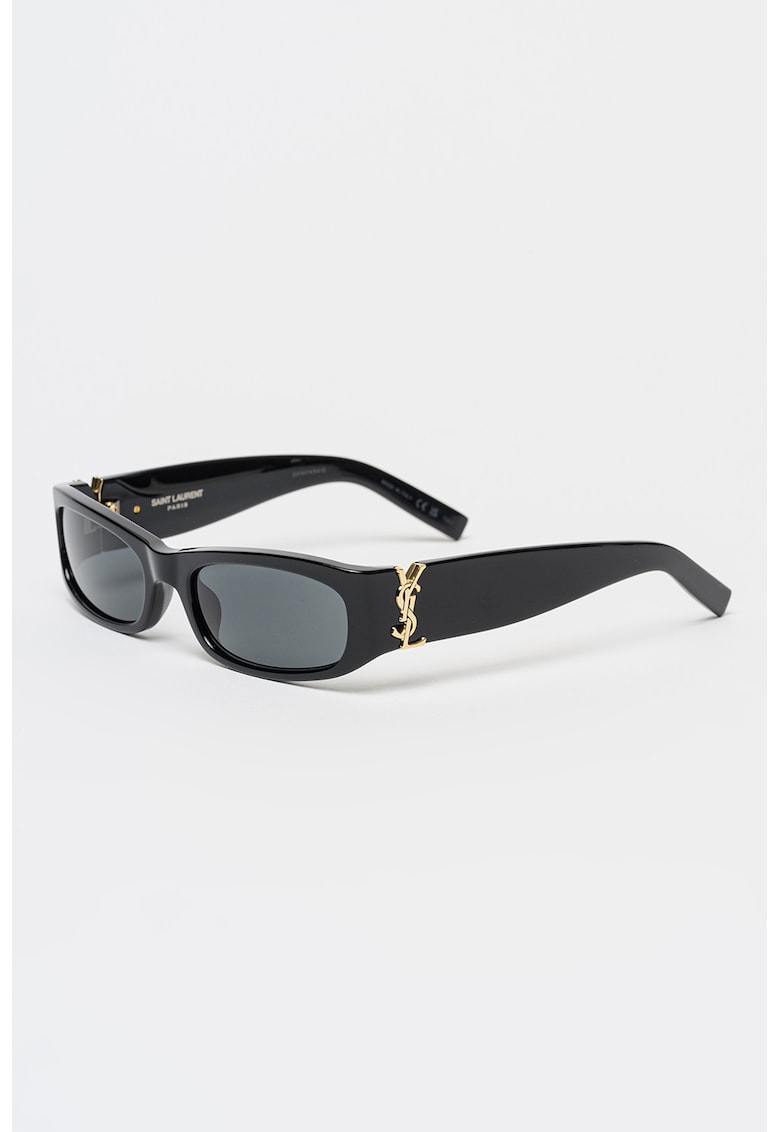Ochelari de soare wrap cu logo metalic - Auriu/Negru