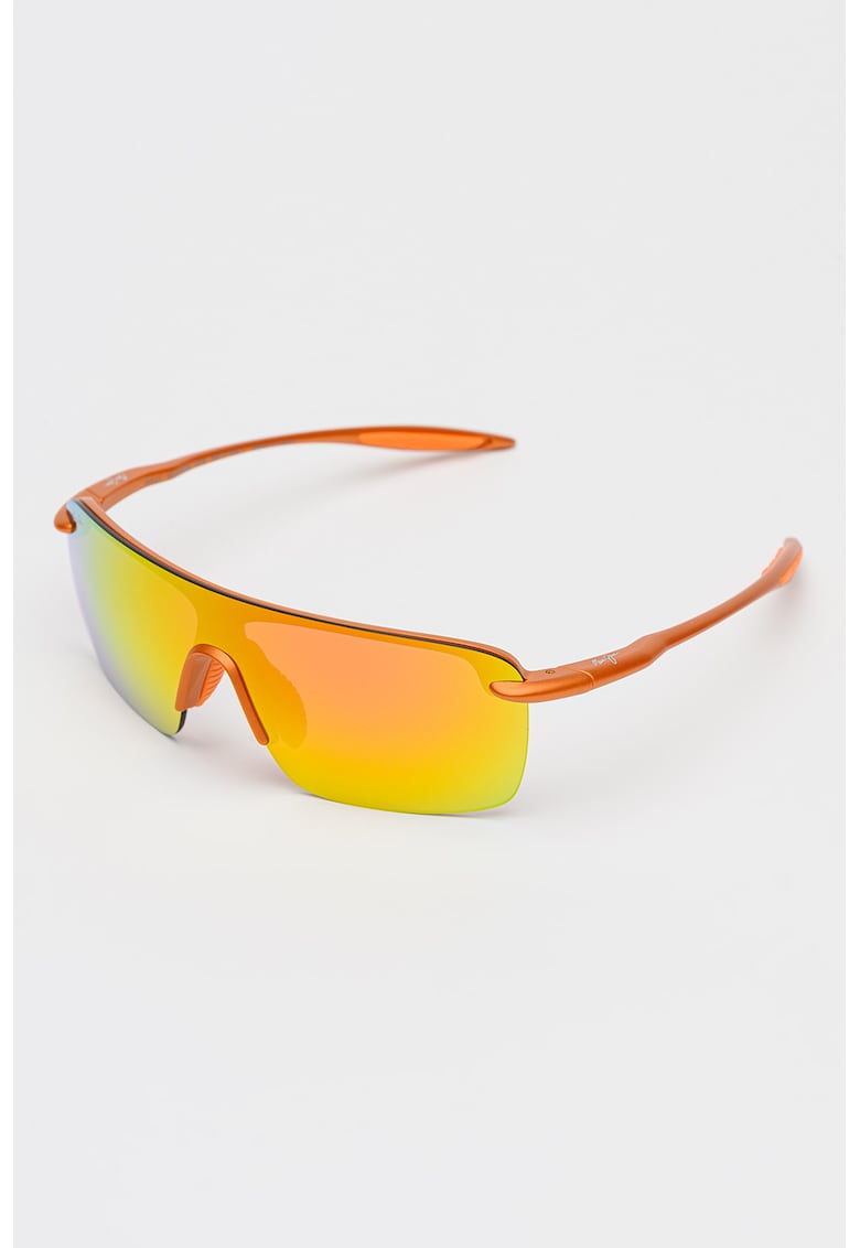 Ochelari de soare unisex shield polarizati Palulu - Portocaliu neon