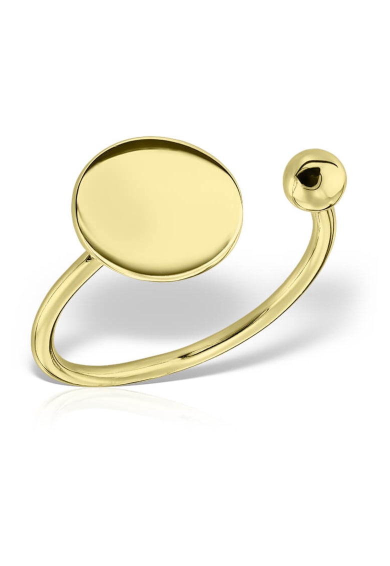 Inel din argint placat cu aur de 14k Circle - Продуктът ще бъде доставен в индивидуална опаковка.