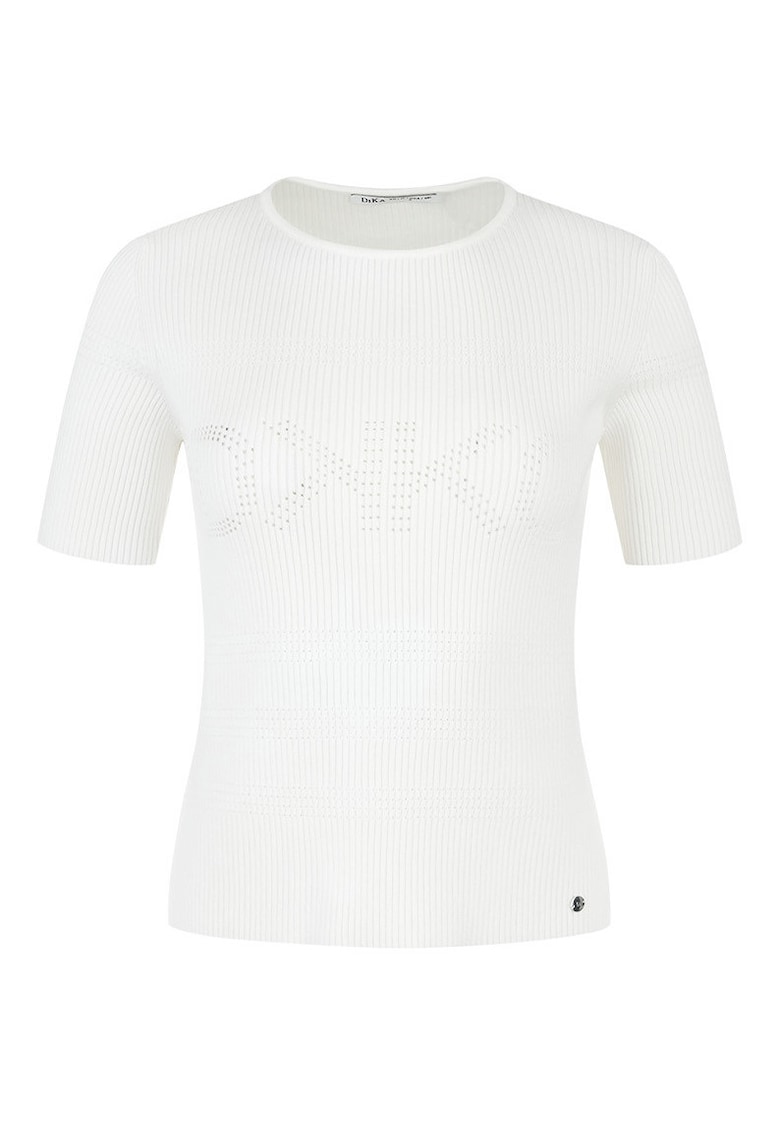 Tricou cu aspect ajurat si perforat