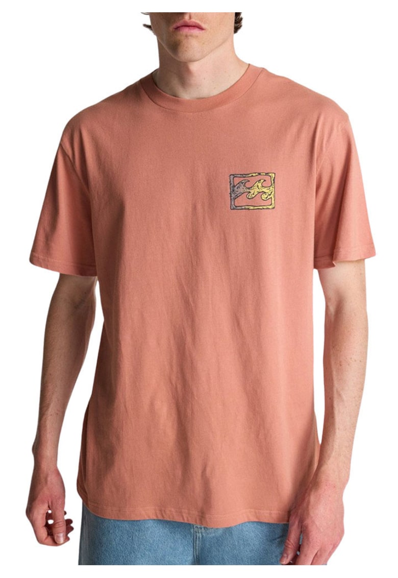 Tricou Crayon Wave - roz cenusiu - bumbac