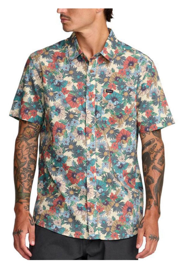 Camasa cu model floral si maneca scurta Botanical