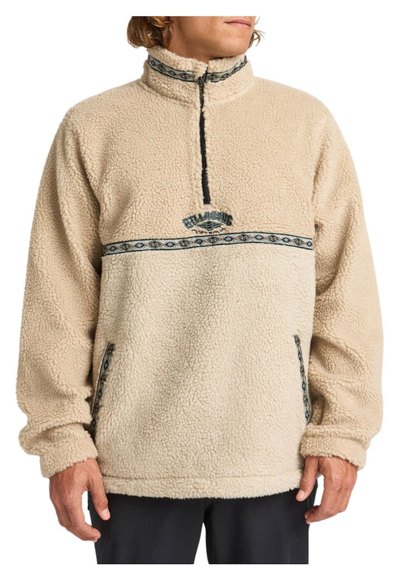 Bluza de trening cu fermoar si buzunare