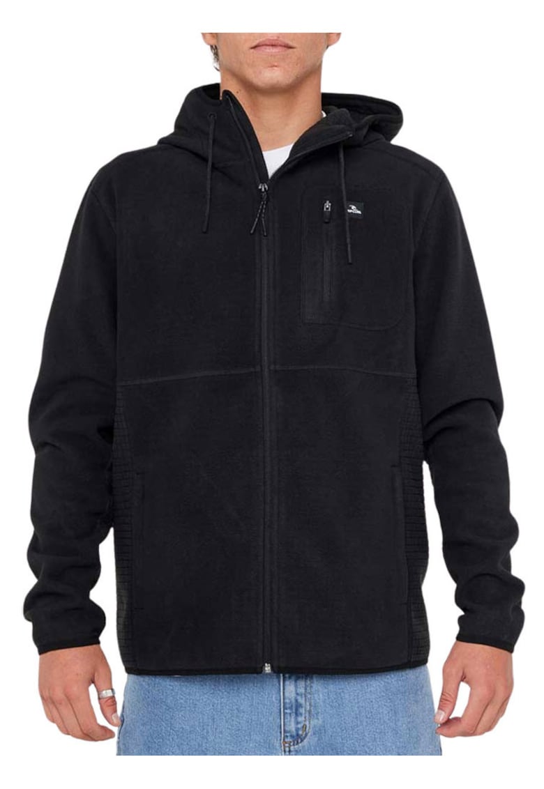 Hanorac fleece cu fermoar si buzunare